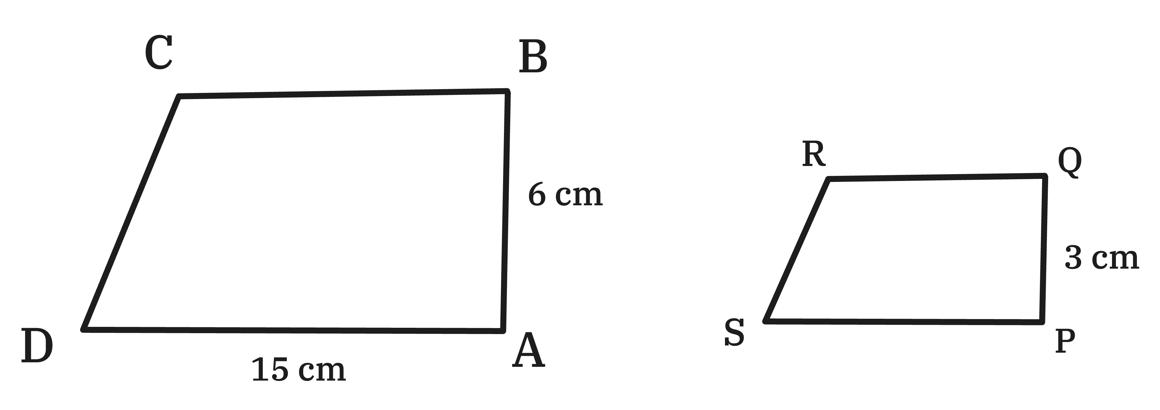 diagram of two similar quadrilaterals