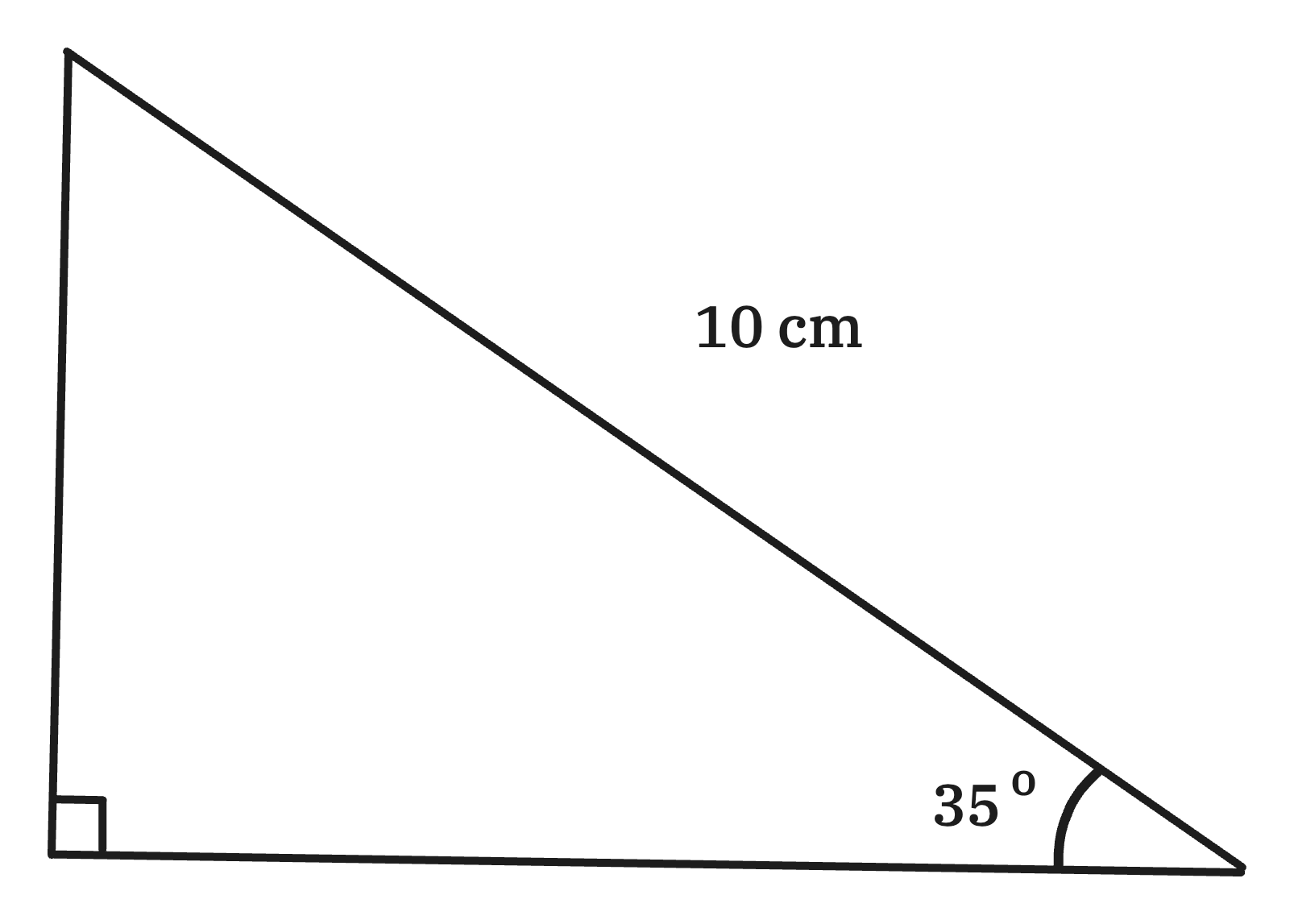 right angled triangle diagram - finding a side