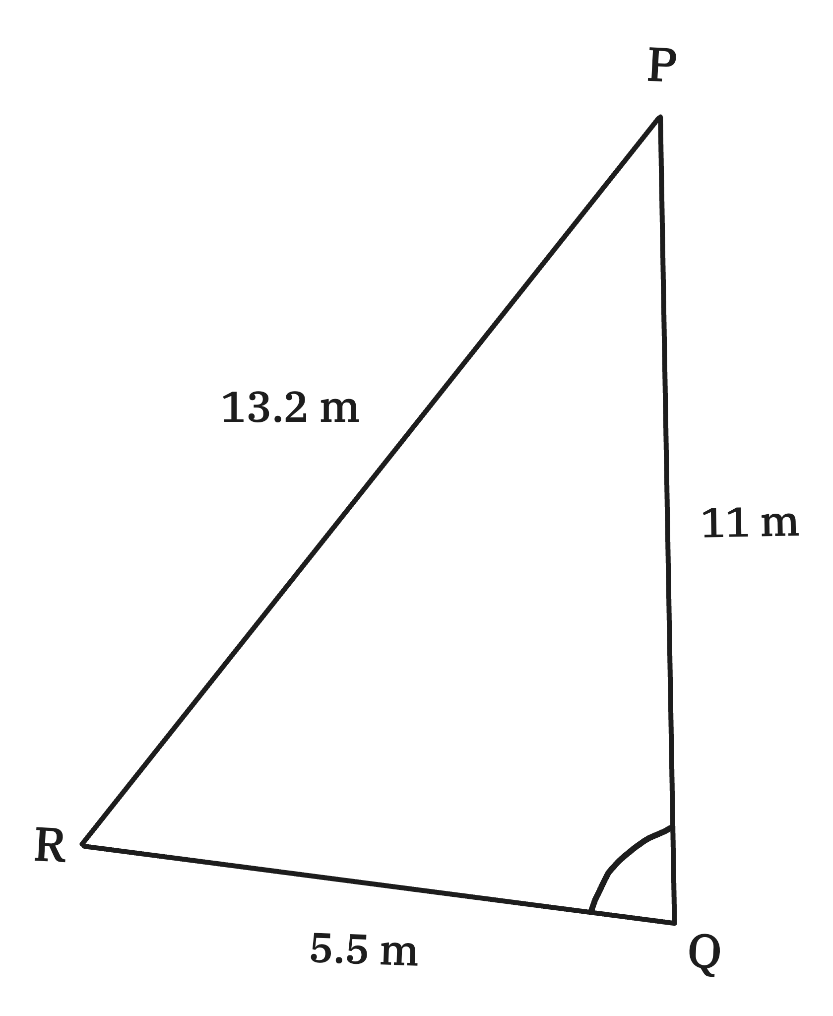 triangle for cosine rule question