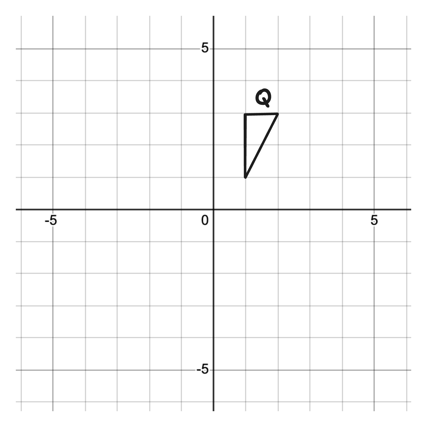 triangle Q on grid axis for example question
